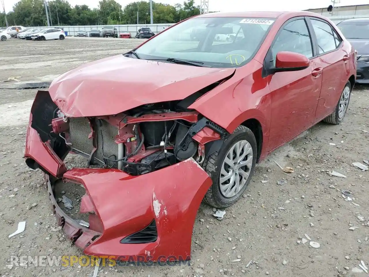2 Photograph of a damaged car 2T1BURHE2KC185310 TOYOTA COROLLA 2019