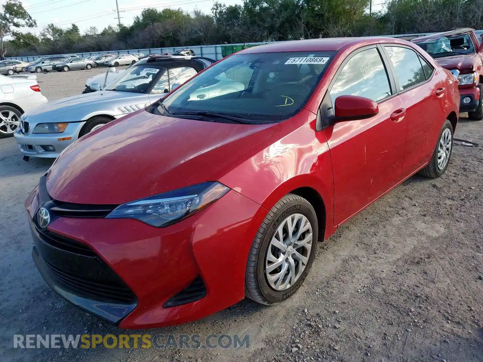 2 Photograph of a damaged car 2T1BURHE2KC186554 TOYOTA COROLLA 2019