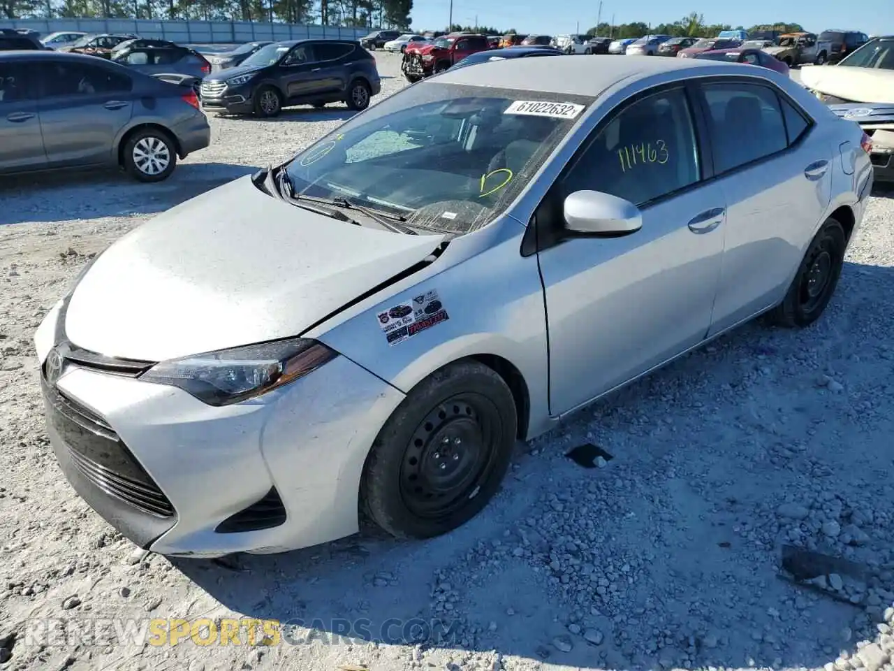 2 Photograph of a damaged car 2T1BURHE2KC191074 TOYOTA COROLLA 2019