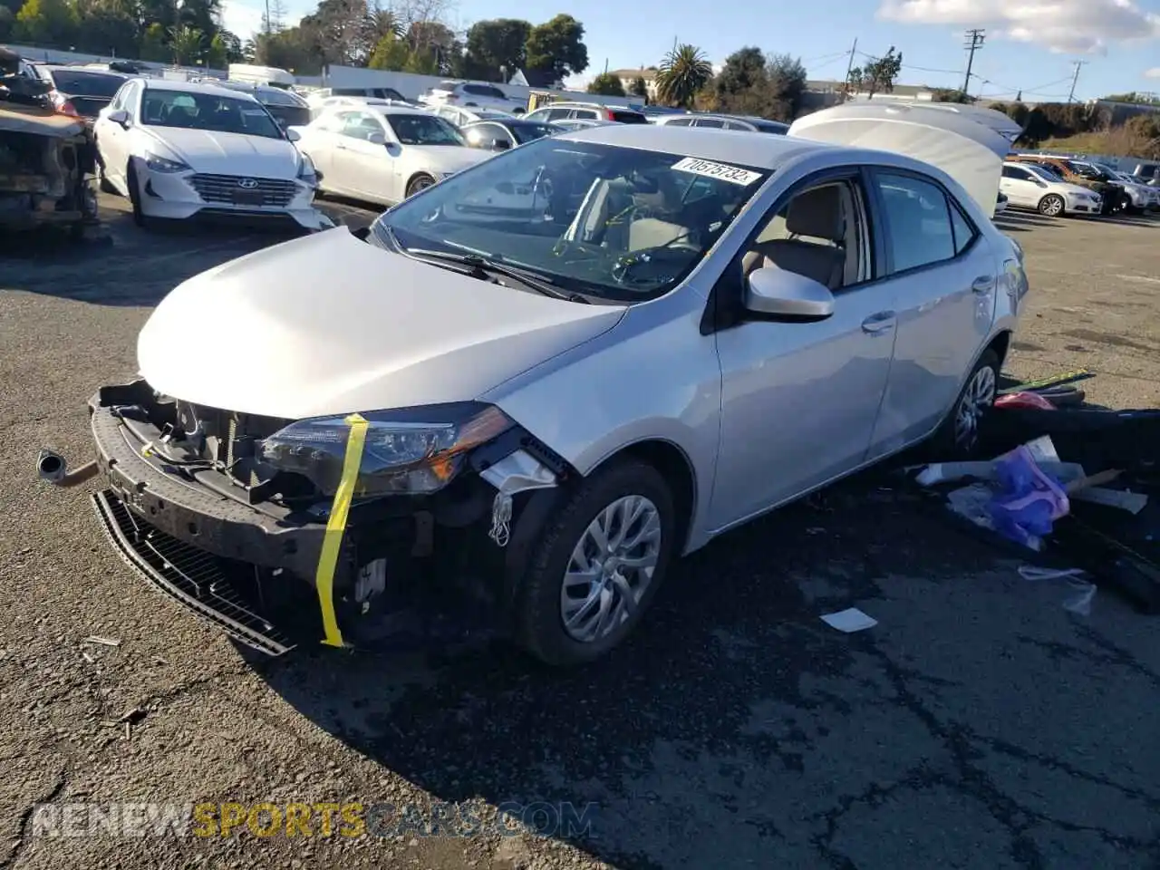 1 fotografías del automóvil dañado 2T1BURHE2KC194959 TOYOTA COROLLA 2019