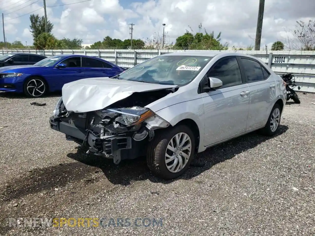 2 Photograph of a damaged car 2T1BURHE2KC197568 TOYOTA COROLLA 2019