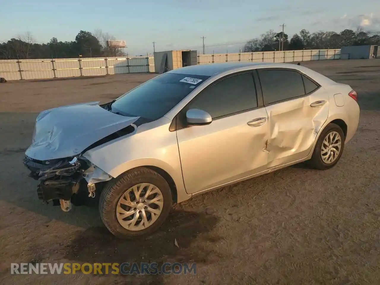 1 Photograph of a damaged car 2T1BURHE2KC203935 TOYOTA COROLLA 2019