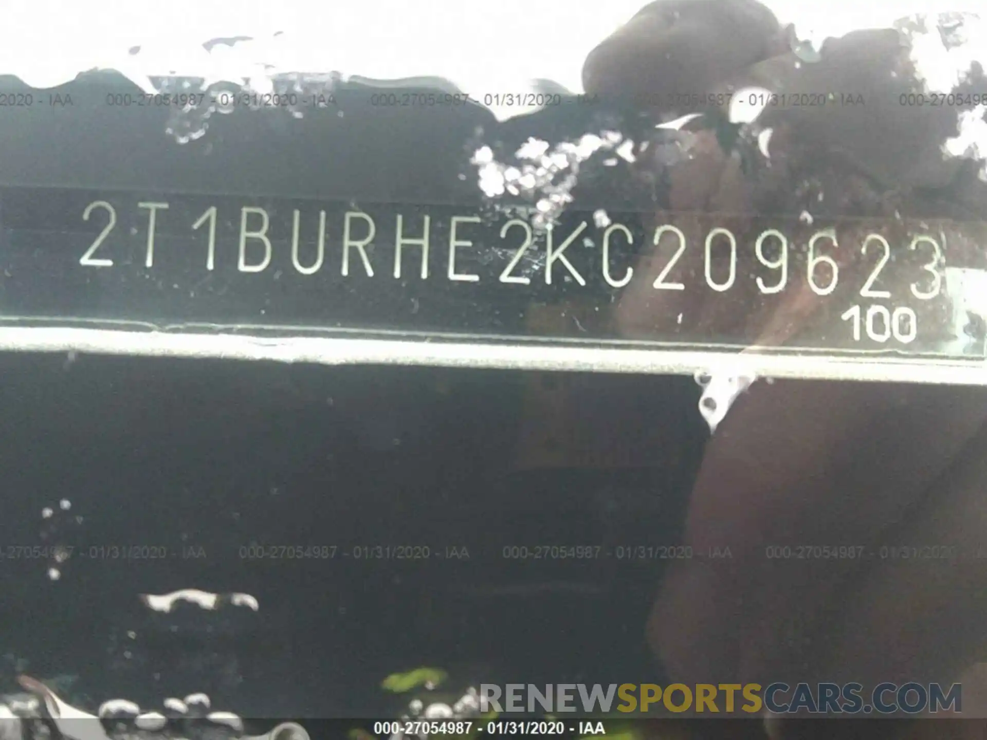 9 Photograph of a damaged car 2T1BURHE2KC209623 TOYOTA COROLLA 2019
