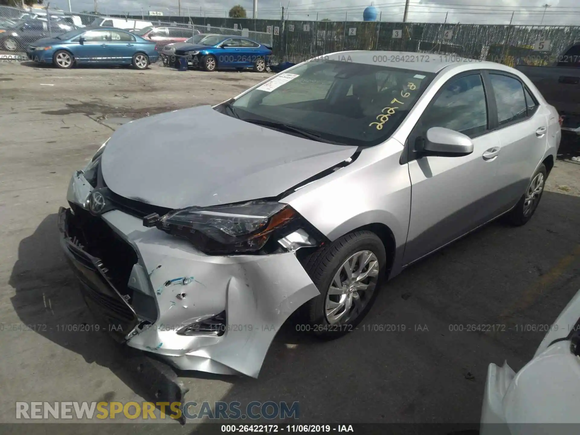 2 Photograph of a damaged car 2T1BURHE2KC222968 TOYOTA COROLLA 2019