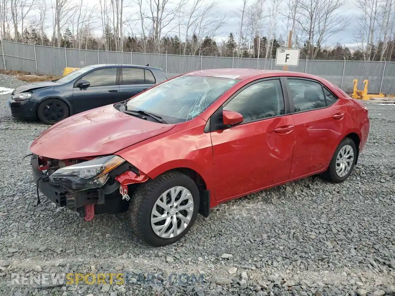 1 Photograph of a damaged car 2T1BURHE2KC228043 TOYOTA COROLLA 2019