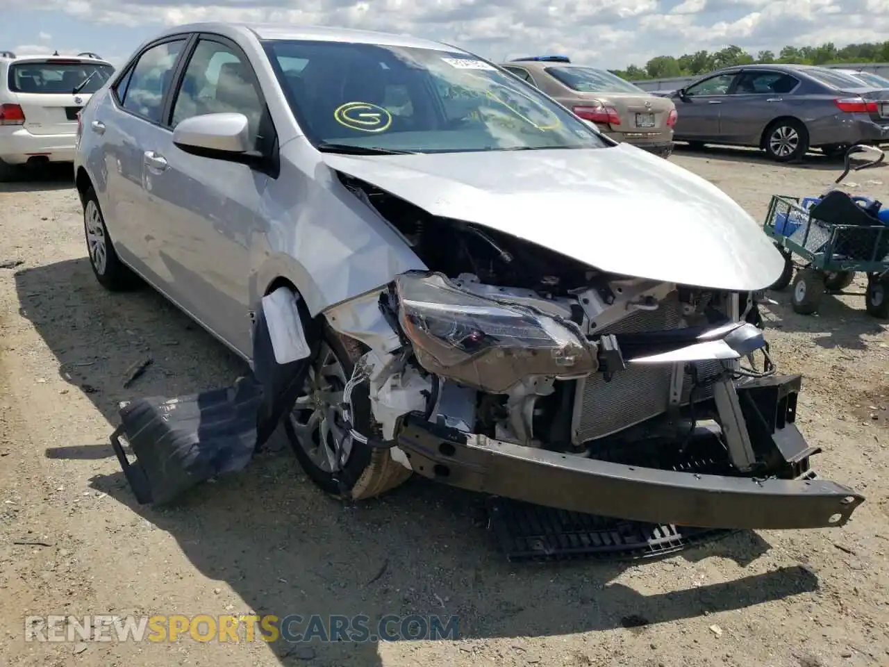 1 Photograph of a damaged car 2T1BURHE2KC245070 TOYOTA COROLLA 2019