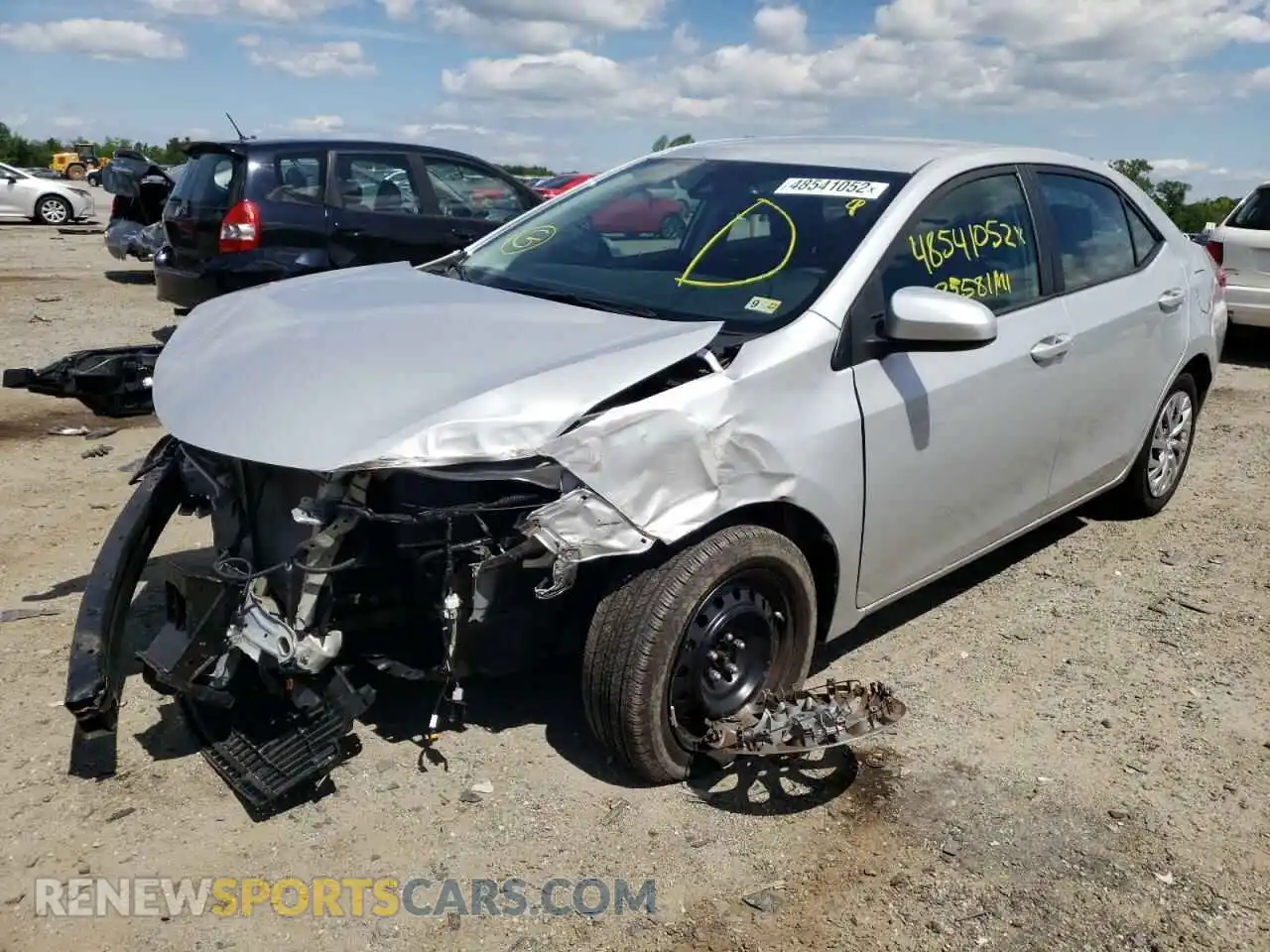 2 Photograph of a damaged car 2T1BURHE2KC245070 TOYOTA COROLLA 2019