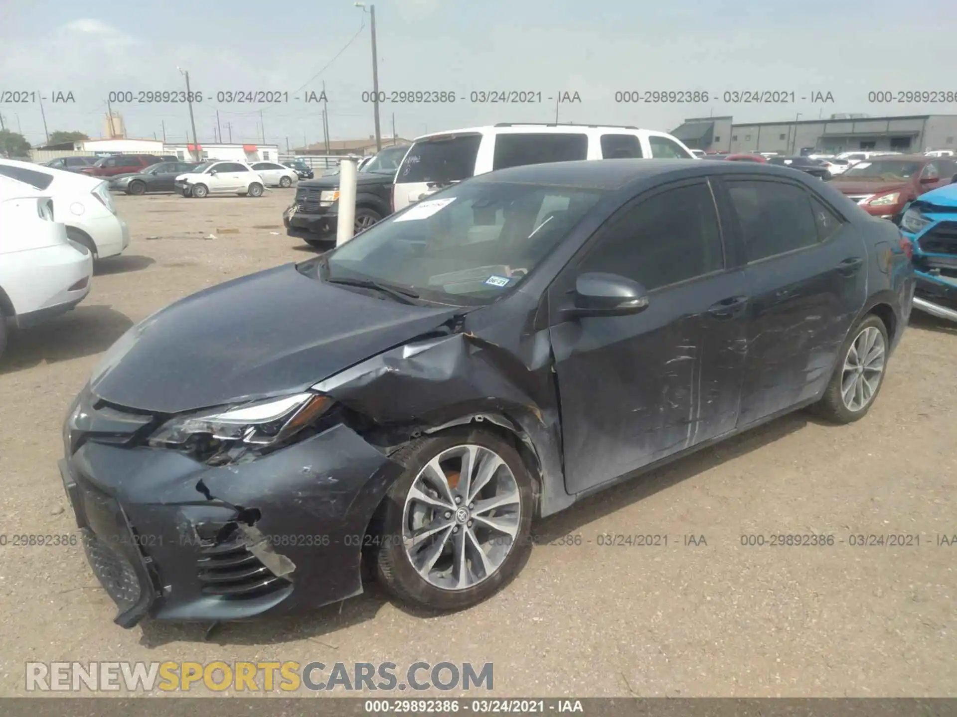 2 Photograph of a damaged car 2T1BURHE3KC130400 TOYOTA COROLLA 2019