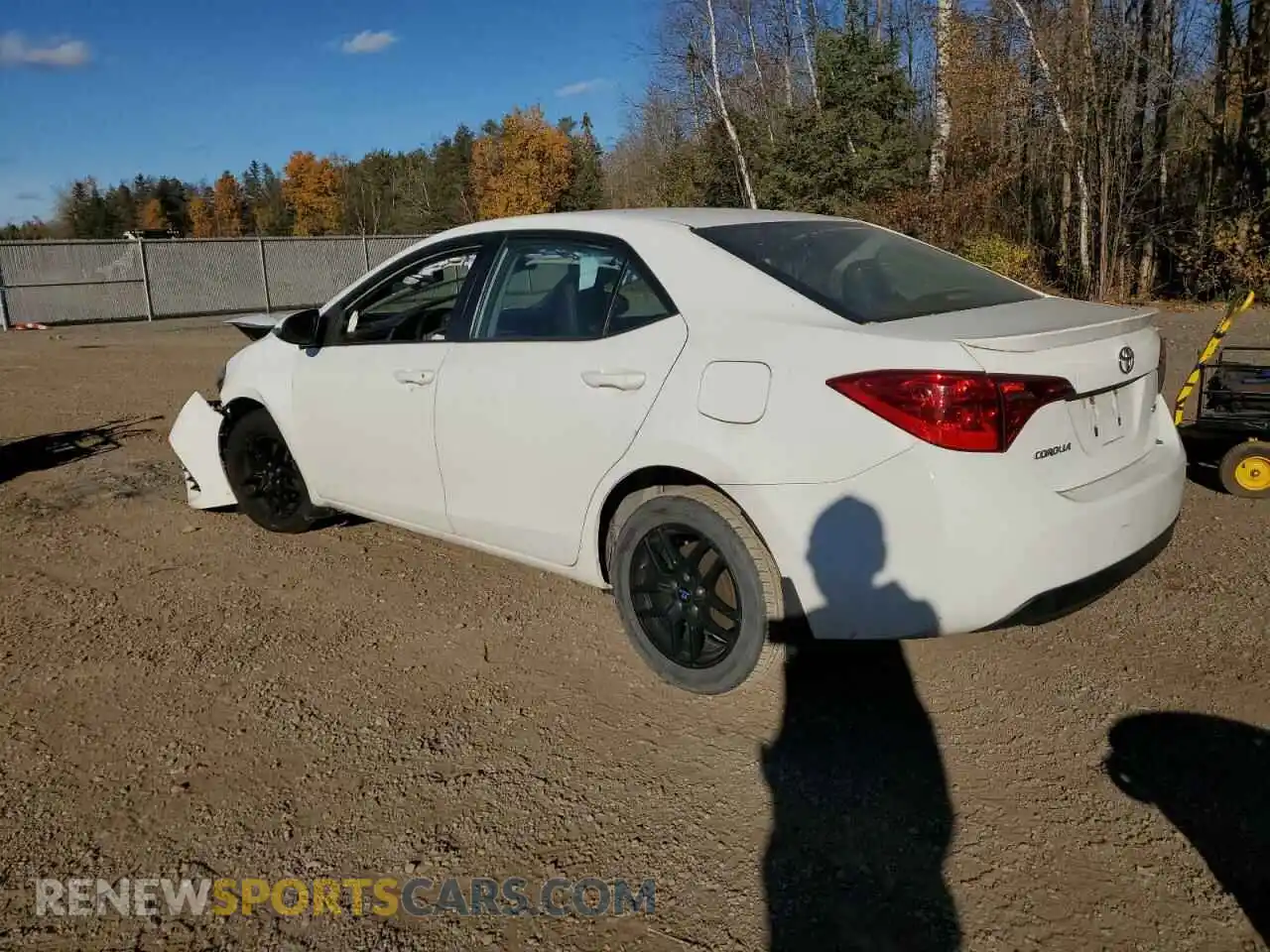 2 Photograph of a damaged car 2T1BURHE3KC130686 TOYOTA COROLLA 2019