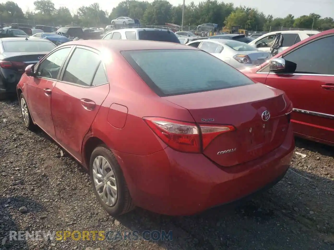 3 Photograph of a damaged car 2T1BURHE3KC134236 TOYOTA COROLLA 2019