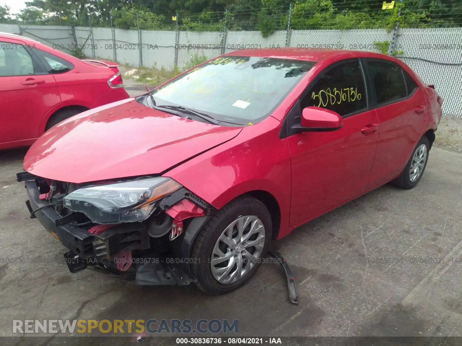 2 Фотография поврежденного автомобиля 2T1BURHE3KC141669 TOYOTA COROLLA 2019