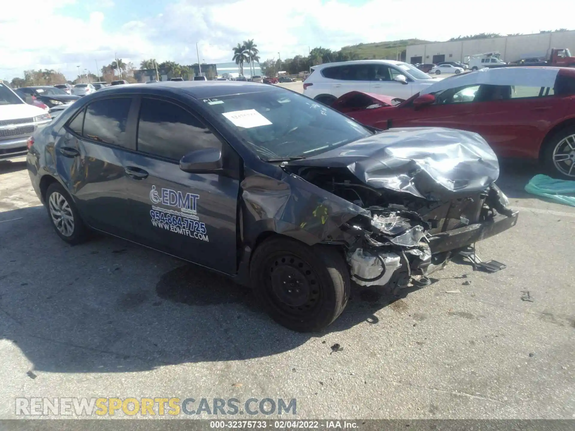 1 Photograph of a damaged car 2T1BURHE3KC167446 TOYOTA COROLLA 2019
