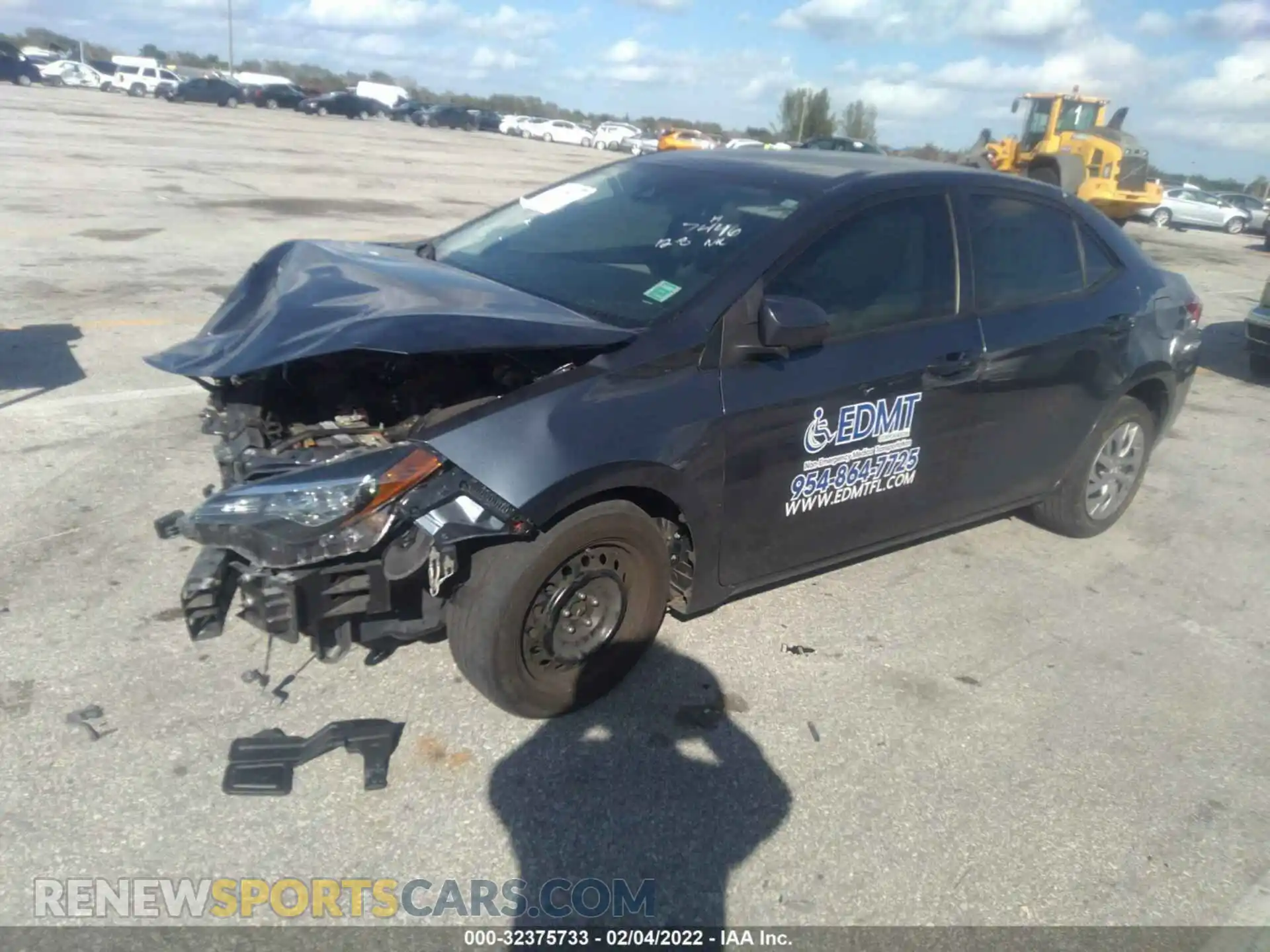 2 Photograph of a damaged car 2T1BURHE3KC167446 TOYOTA COROLLA 2019
