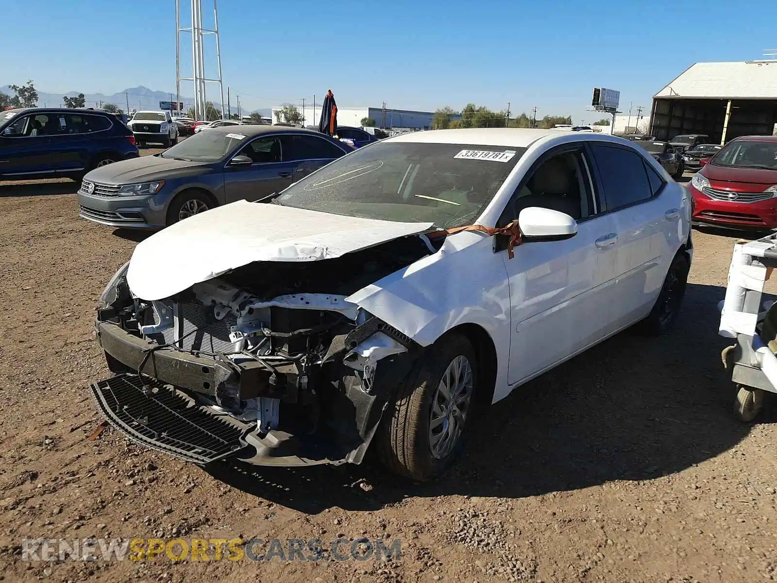 2 Photograph of a damaged car 2T1BURHE3KC177152 TOYOTA COROLLA 2019