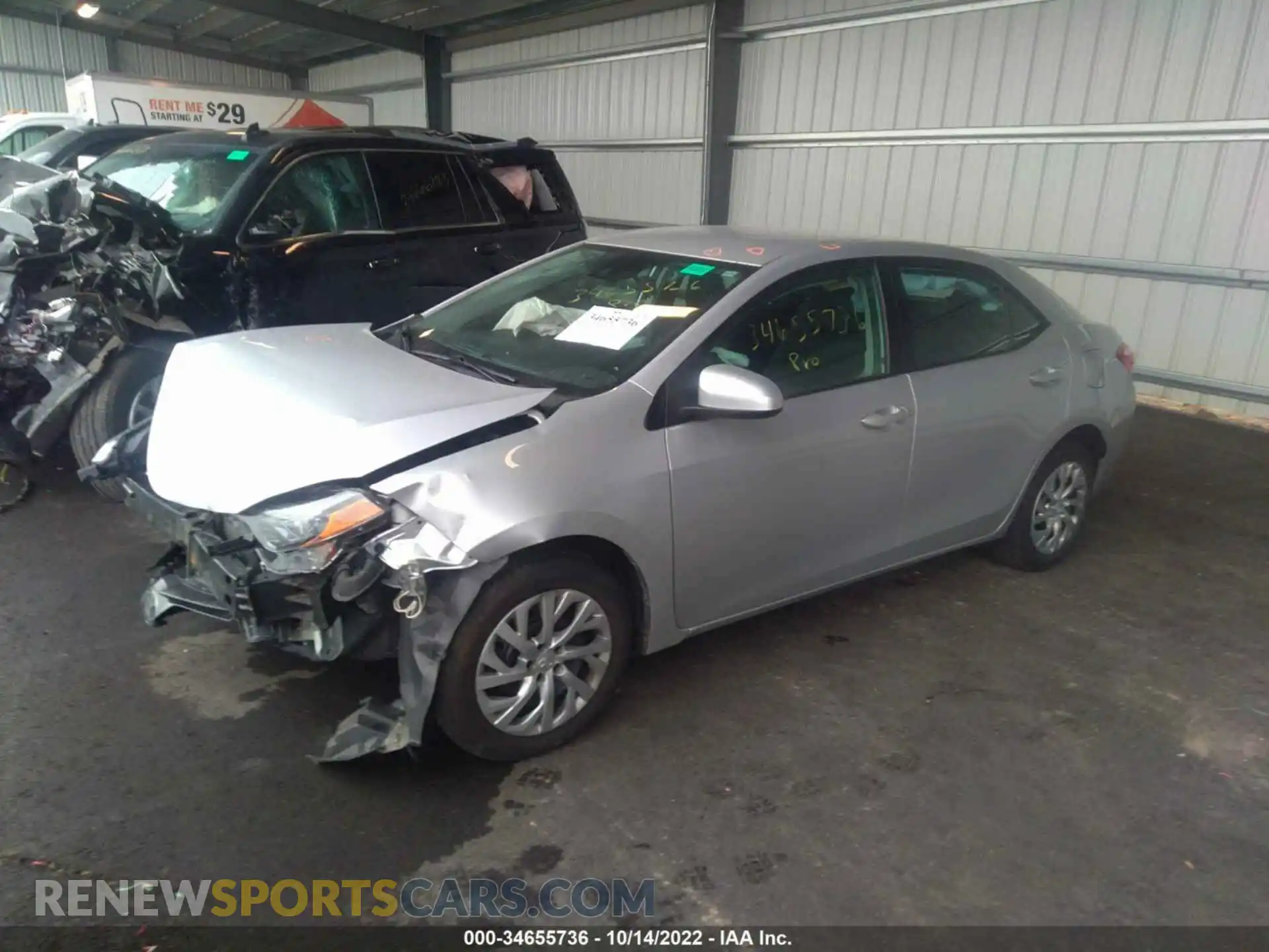 2 Photograph of a damaged car 2T1BURHE3KC238290 TOYOTA COROLLA 2019