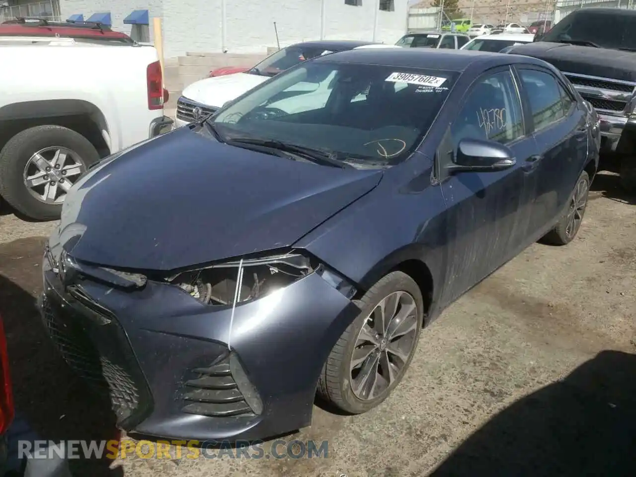 2 Photograph of a damaged car 2T1BURHE3KC241979 TOYOTA COROLLA 2019