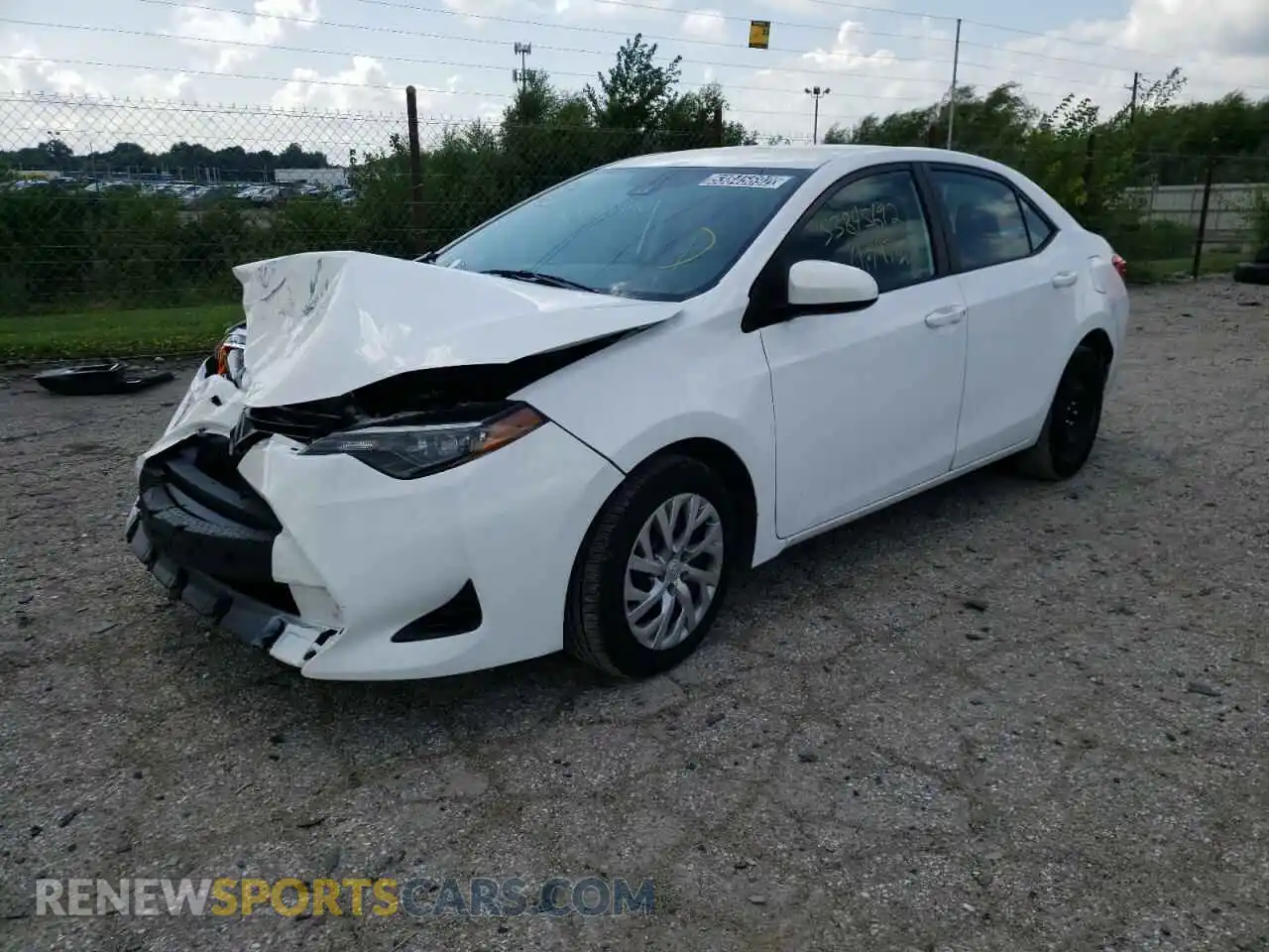 2 Photograph of a damaged car 2T1BURHE3KC243375 TOYOTA COROLLA 2019