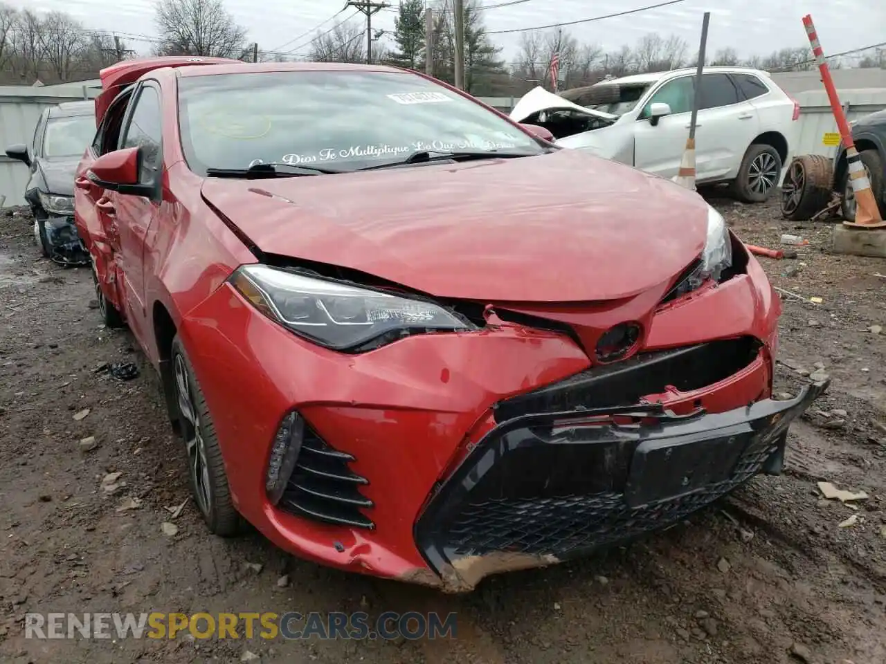1 Photograph of a damaged car 2T1BURHE4KC128008 TOYOTA COROLLA 2019