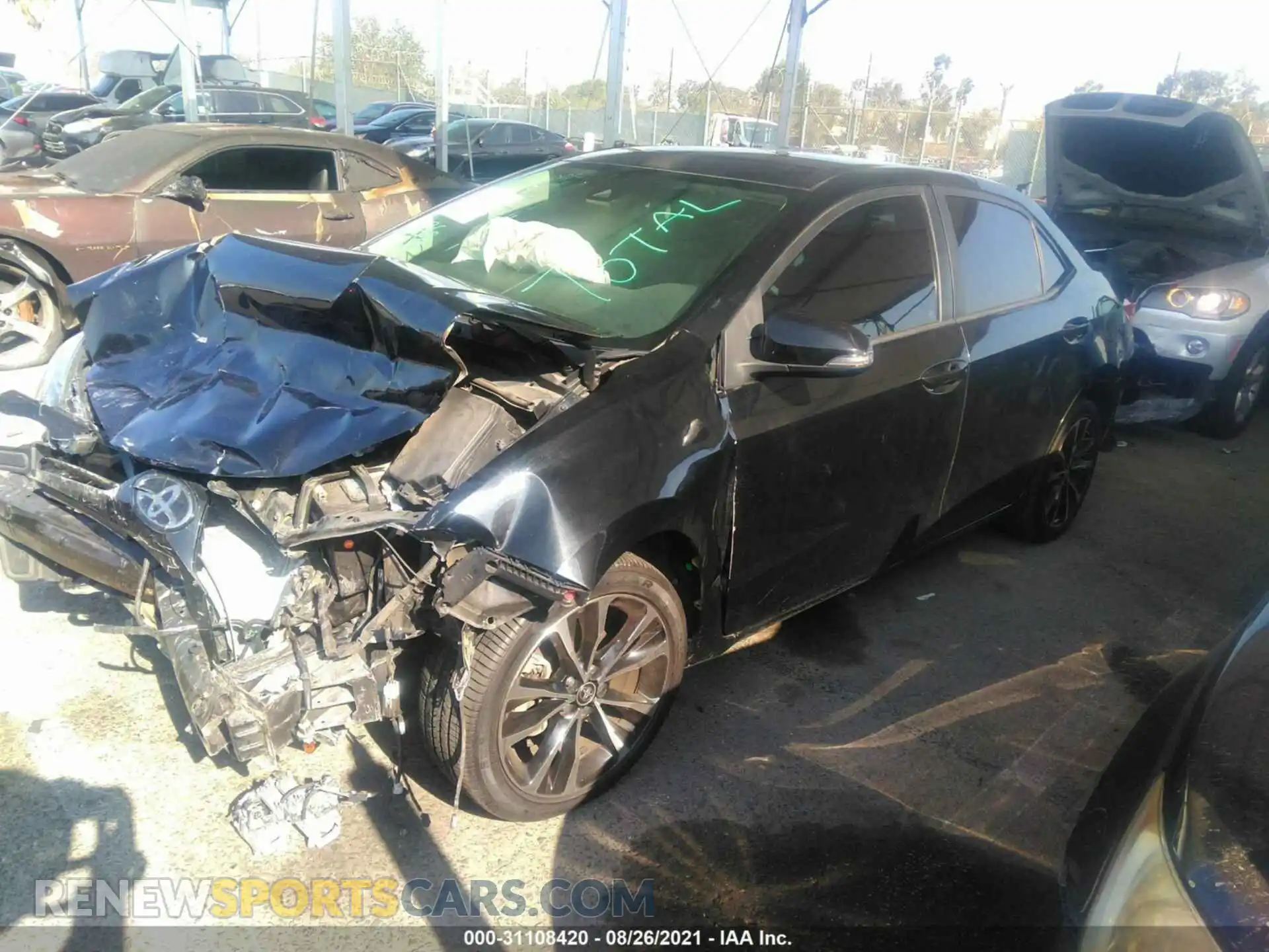 2 Photograph of a damaged car 2T1BURHE4KC134505 TOYOTA COROLLA 2019