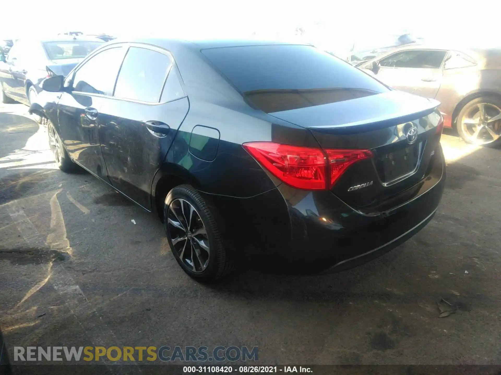 3 Photograph of a damaged car 2T1BURHE4KC134505 TOYOTA COROLLA 2019