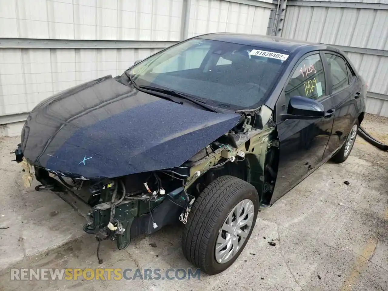 2 fotografías del automóvil dañado 2T1BURHE4KC142331 TOYOTA COROLLA 2019
