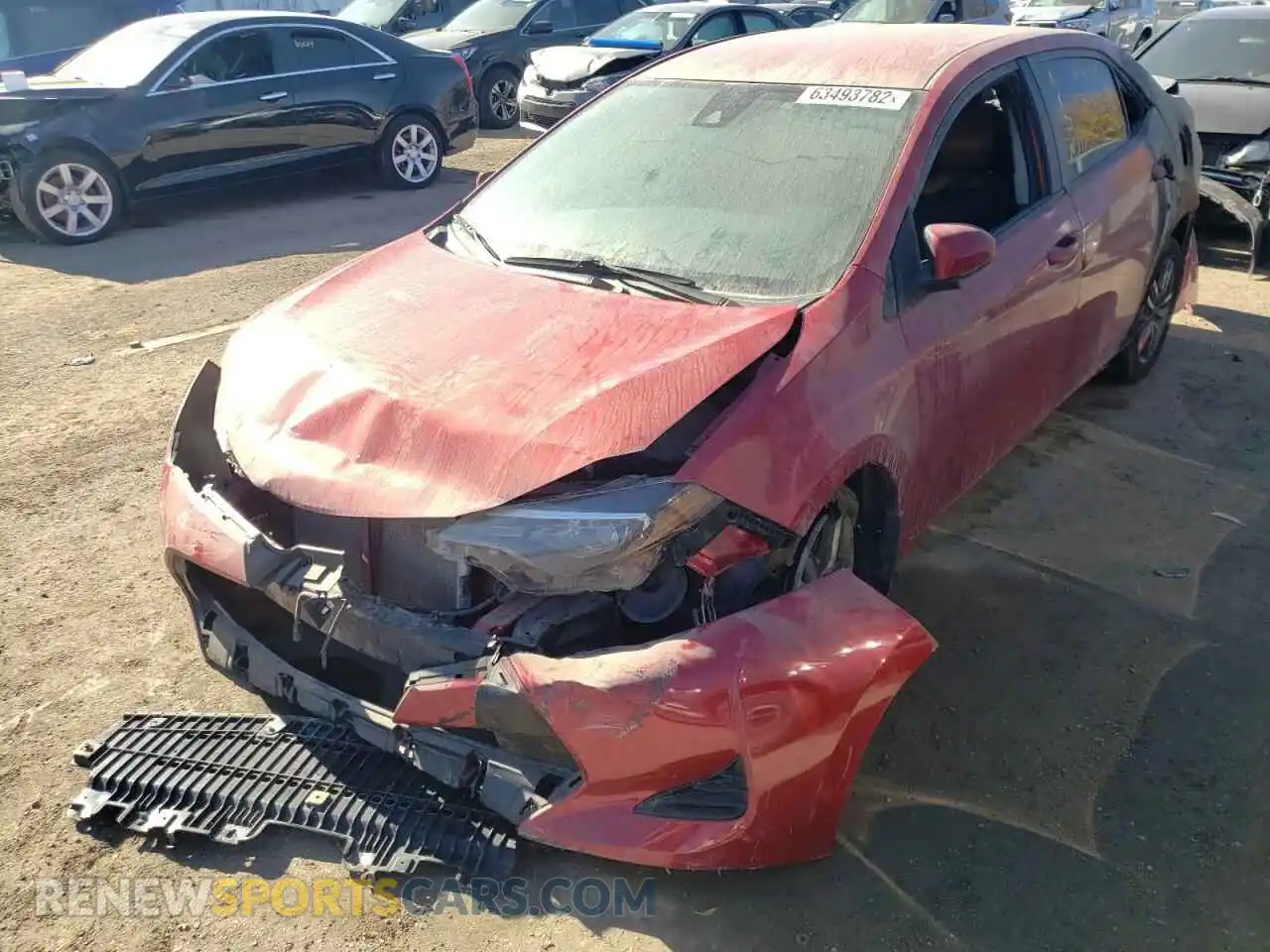 2 Photograph of a damaged car 2T1BURHE4KC142751 TOYOTA COROLLA 2019