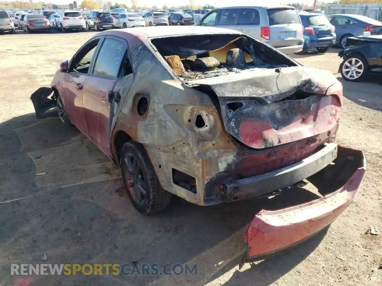 3 Photograph of a damaged car 2T1BURHE4KC142751 TOYOTA COROLLA 2019