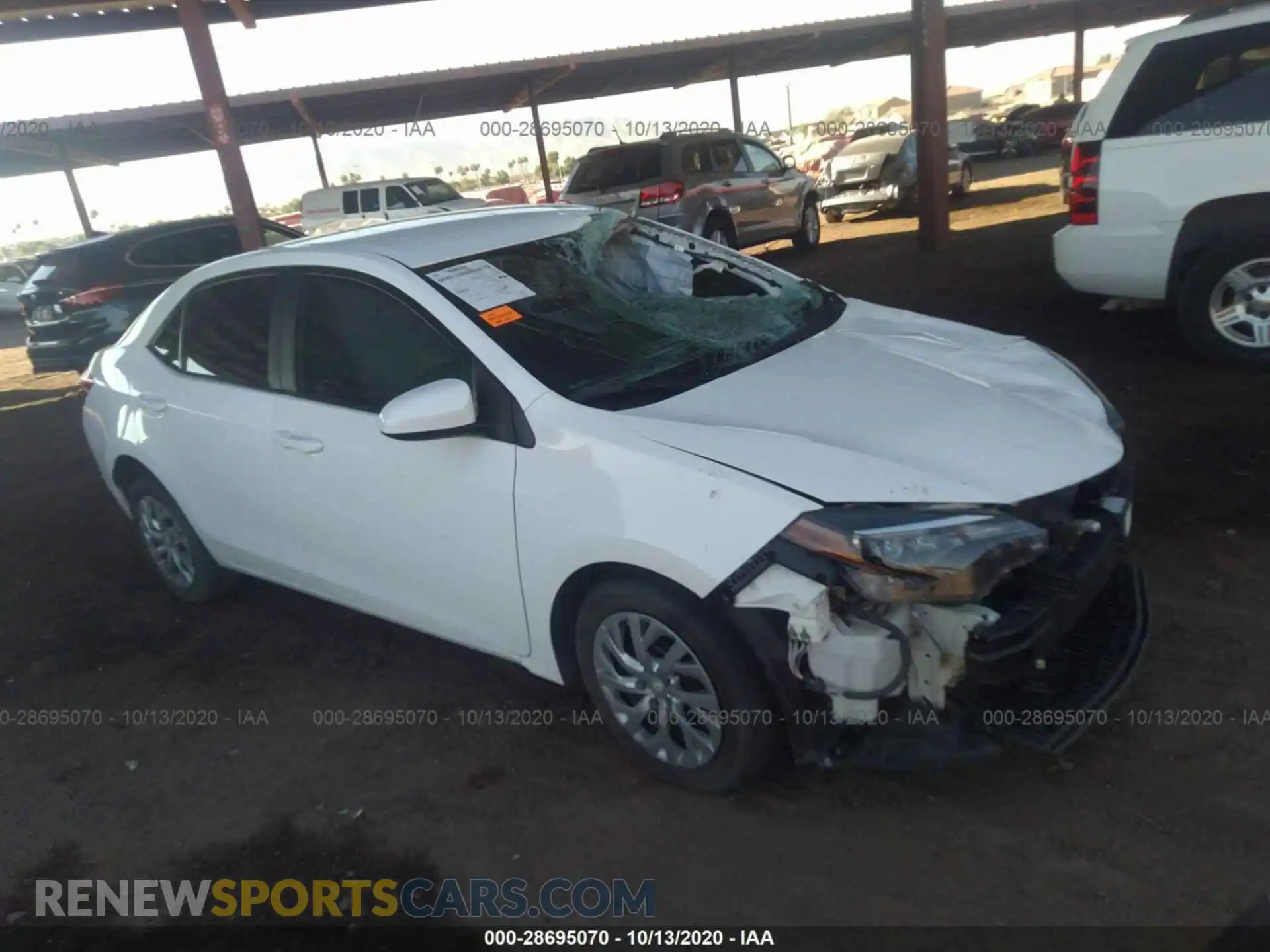 1 Photograph of a damaged car 2T1BURHE4KC144225 TOYOTA COROLLA 2019
