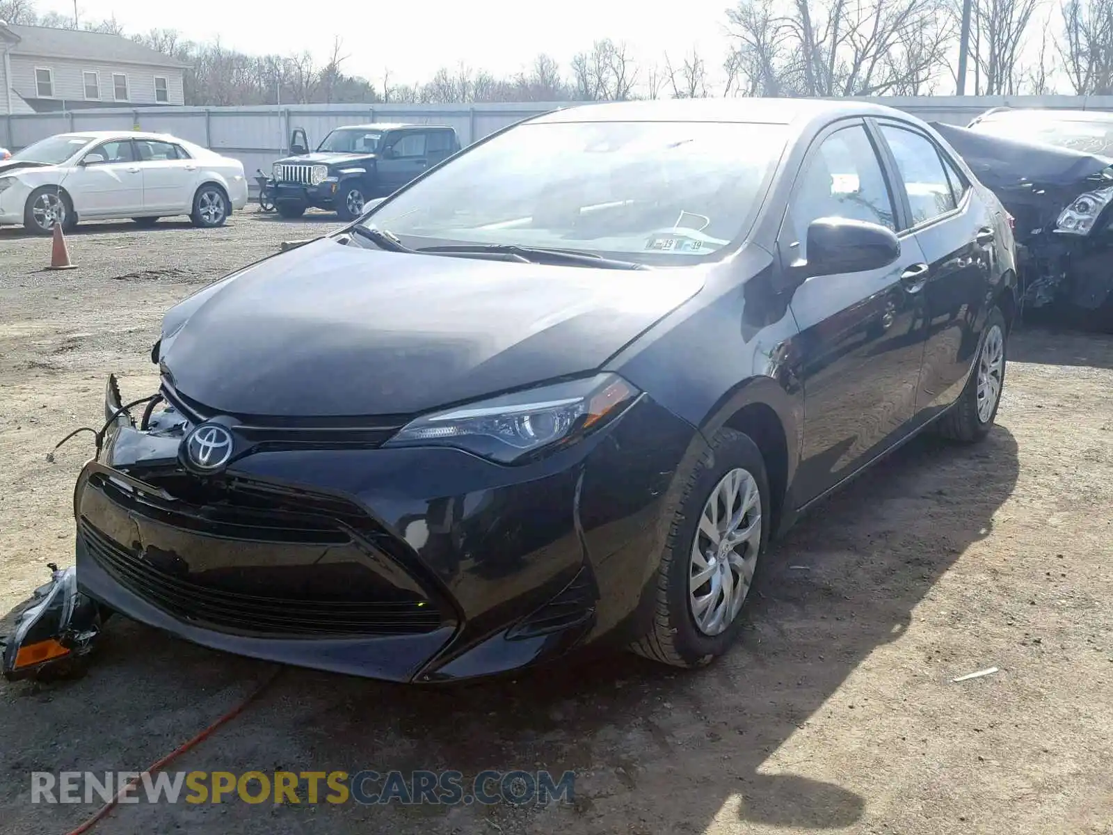 2 fotografías del automóvil dañado 2T1BURHE4KC147061 TOYOTA COROLLA 2019
