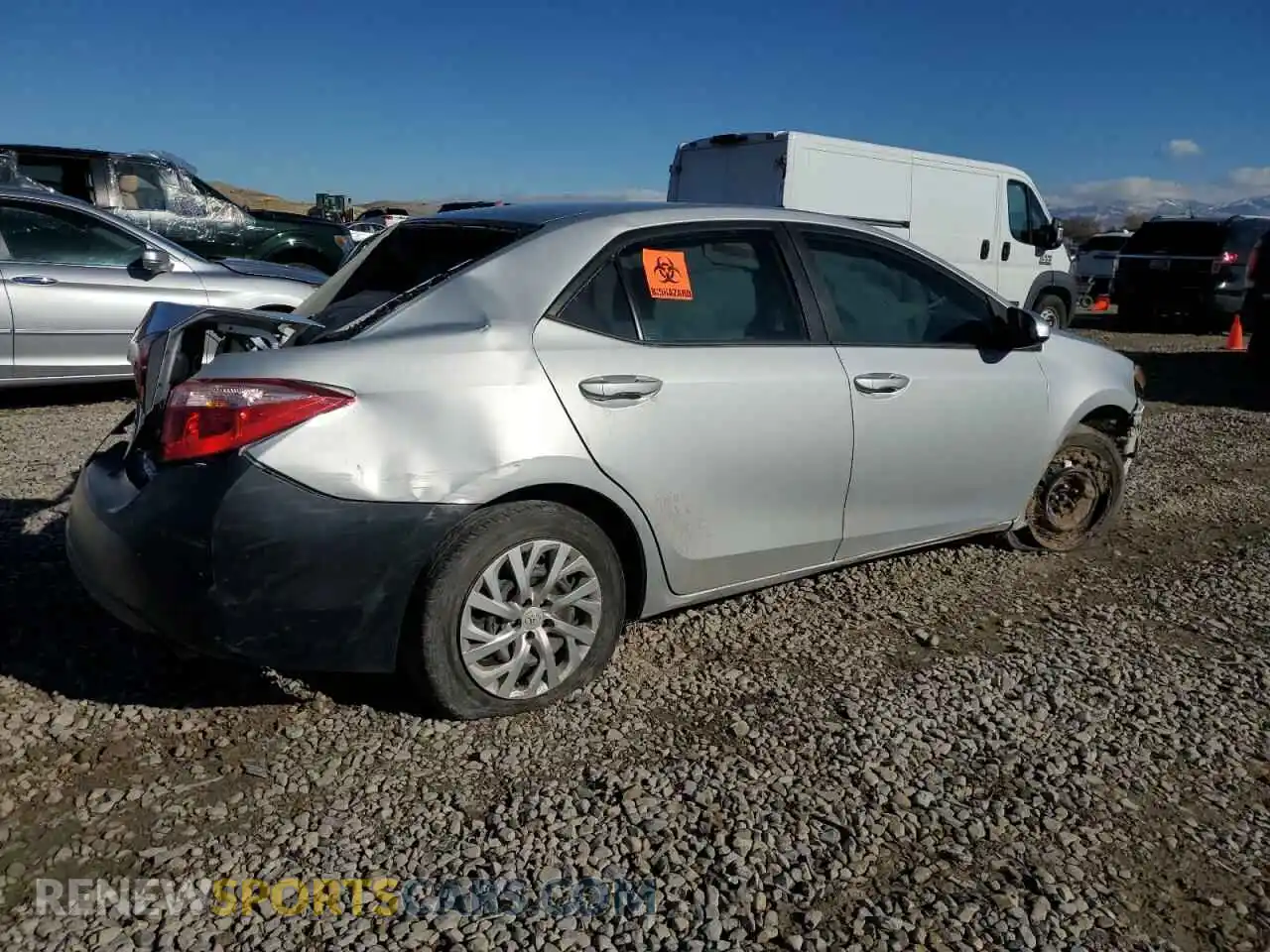 3 Photograph of a damaged car 2T1BURHE4KC149246 TOYOTA COROLLA 2019