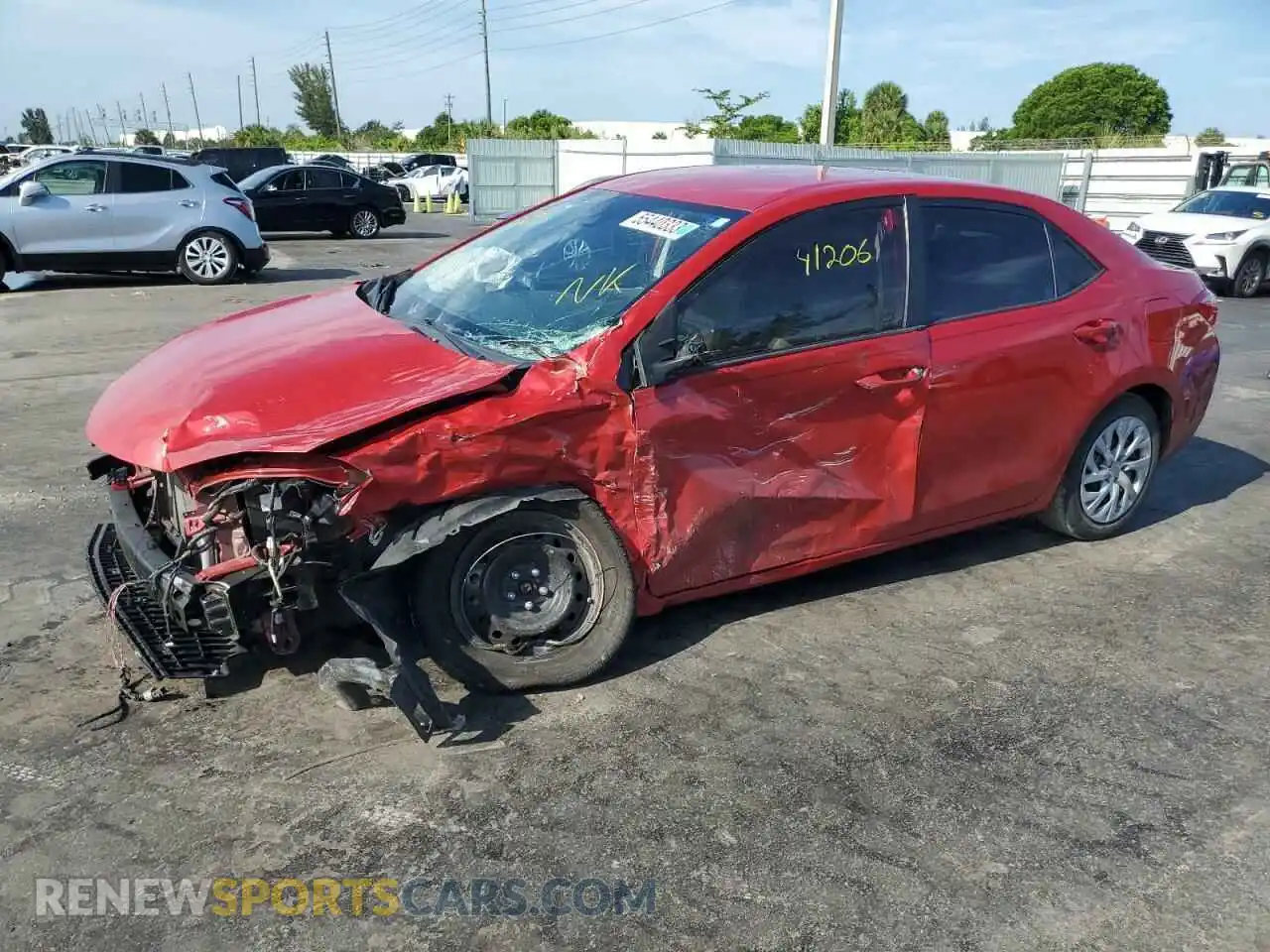 1 Photograph of a damaged car 2T1BURHE4KC167388 TOYOTA COROLLA 2019