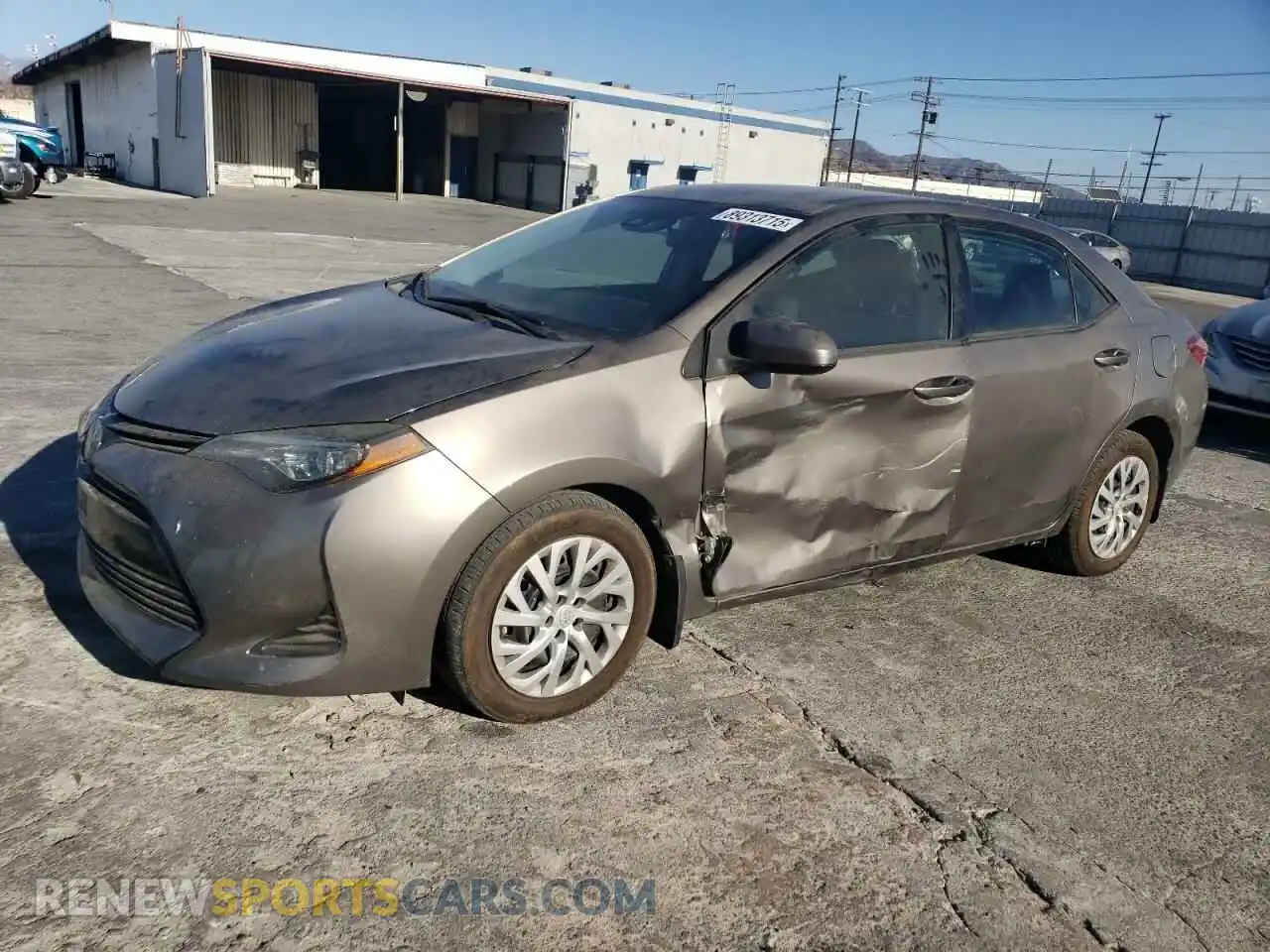 1 Photograph of a damaged car 2T1BURHE4KC173689 TOYOTA COROLLA 2019