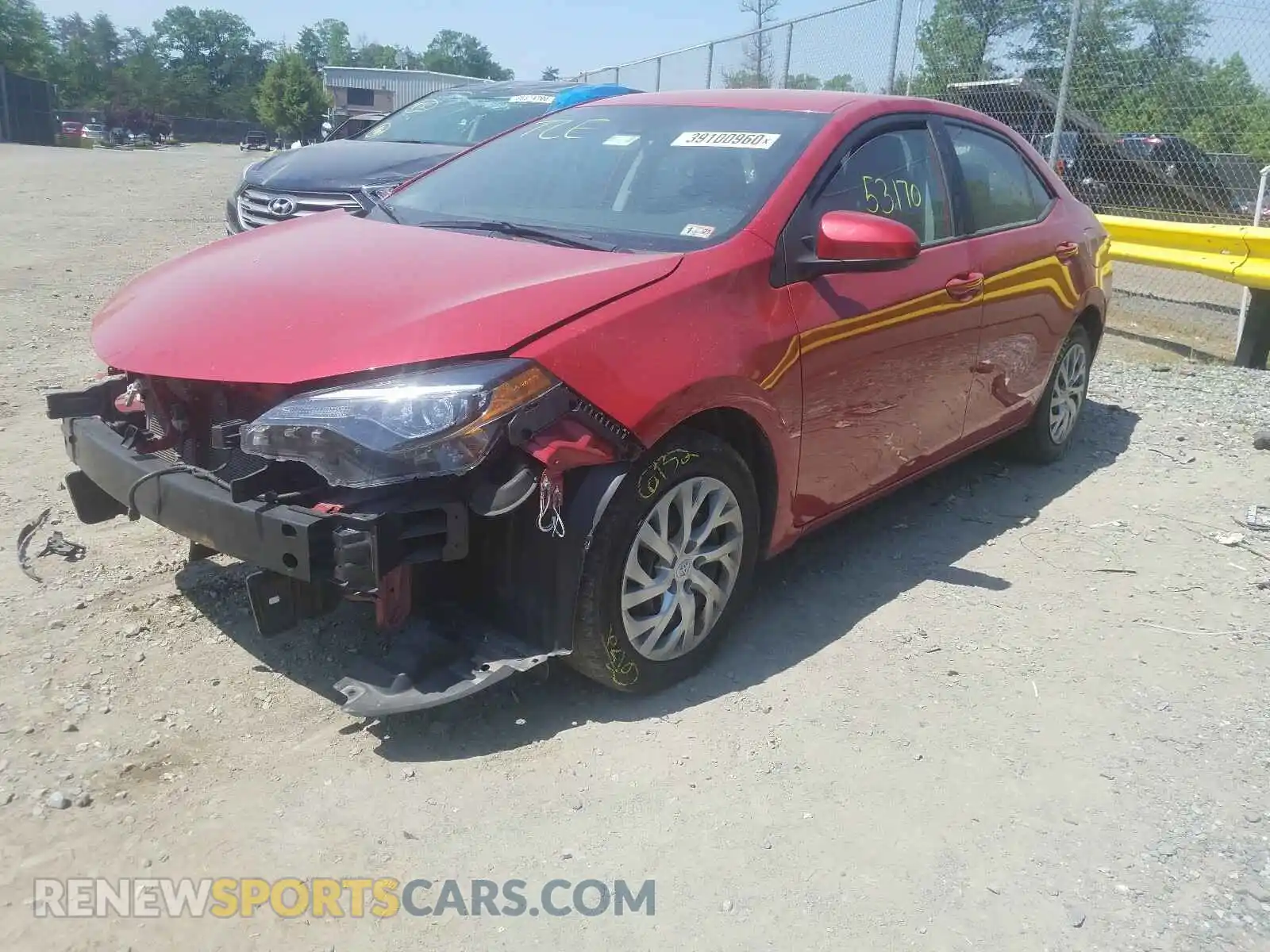 2 Photograph of a damaged car 2T1BURHE4KC176897 TOYOTA COROLLA 2019