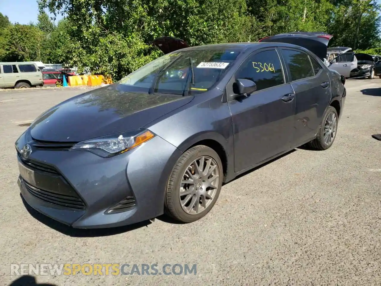 2 Photograph of a damaged car 2T1BURHE4KC185972 TOYOTA COROLLA 2019