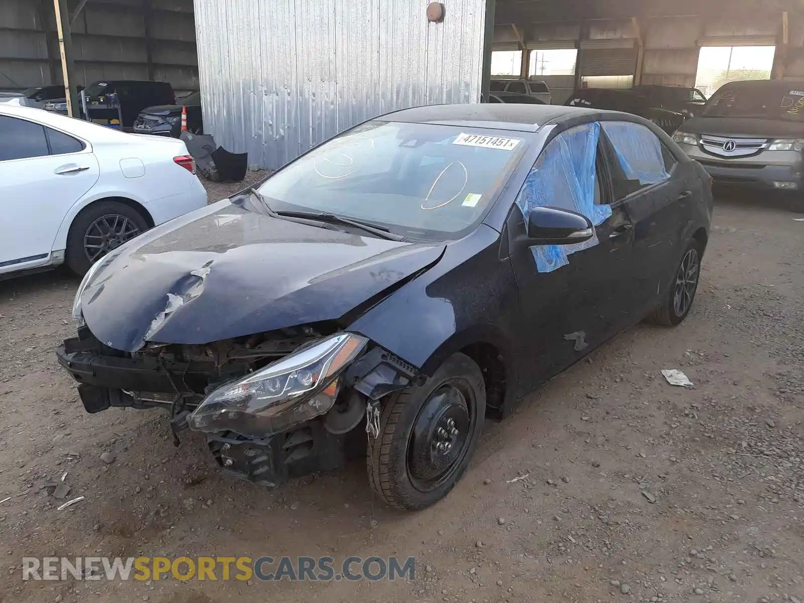 2 Photograph of a damaged car 2T1BURHE4KC190413 TOYOTA COROLLA 2019