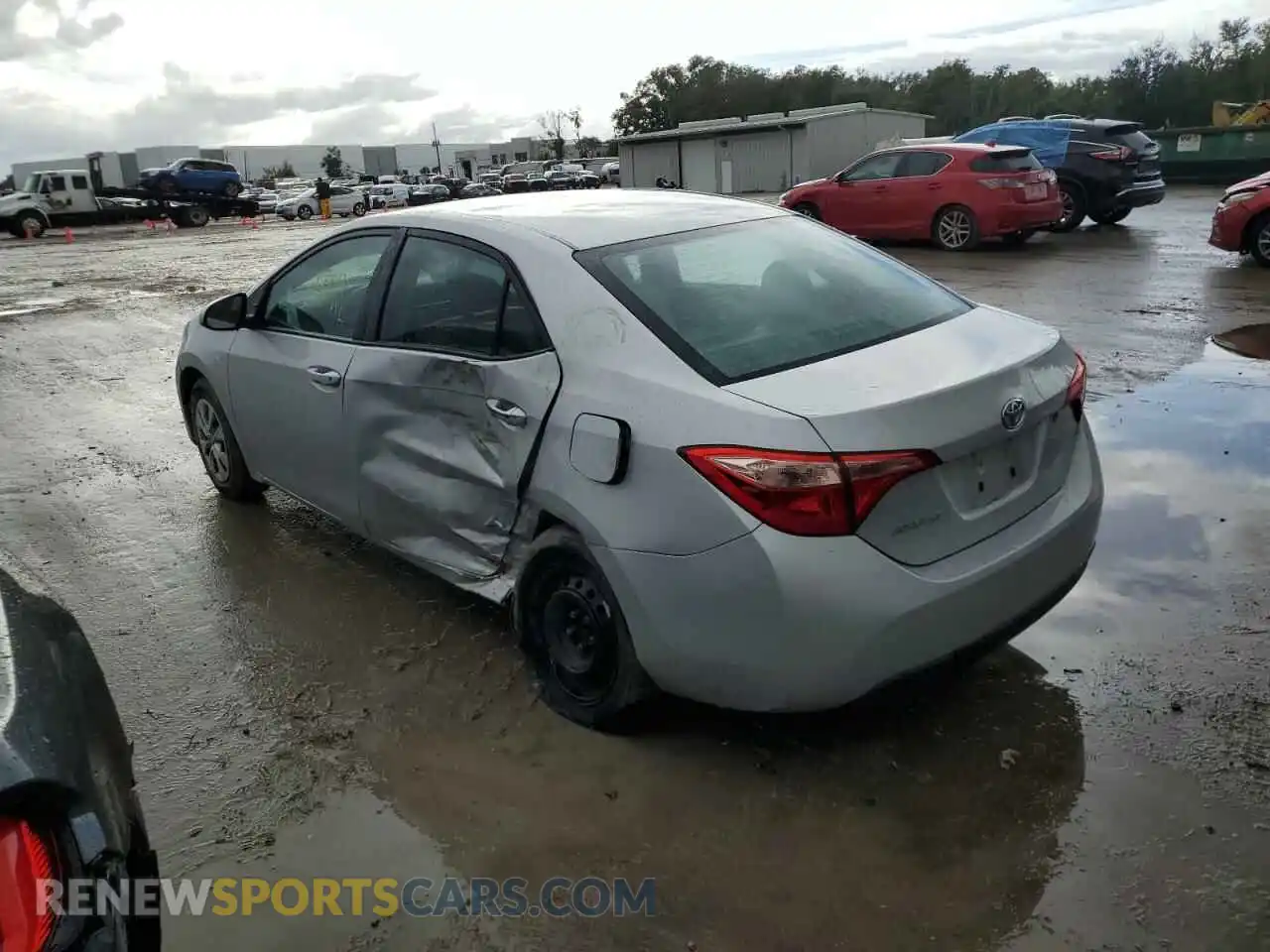 3 Photograph of a damaged car 2T1BURHE4KC197622 TOYOTA COROLLA 2019