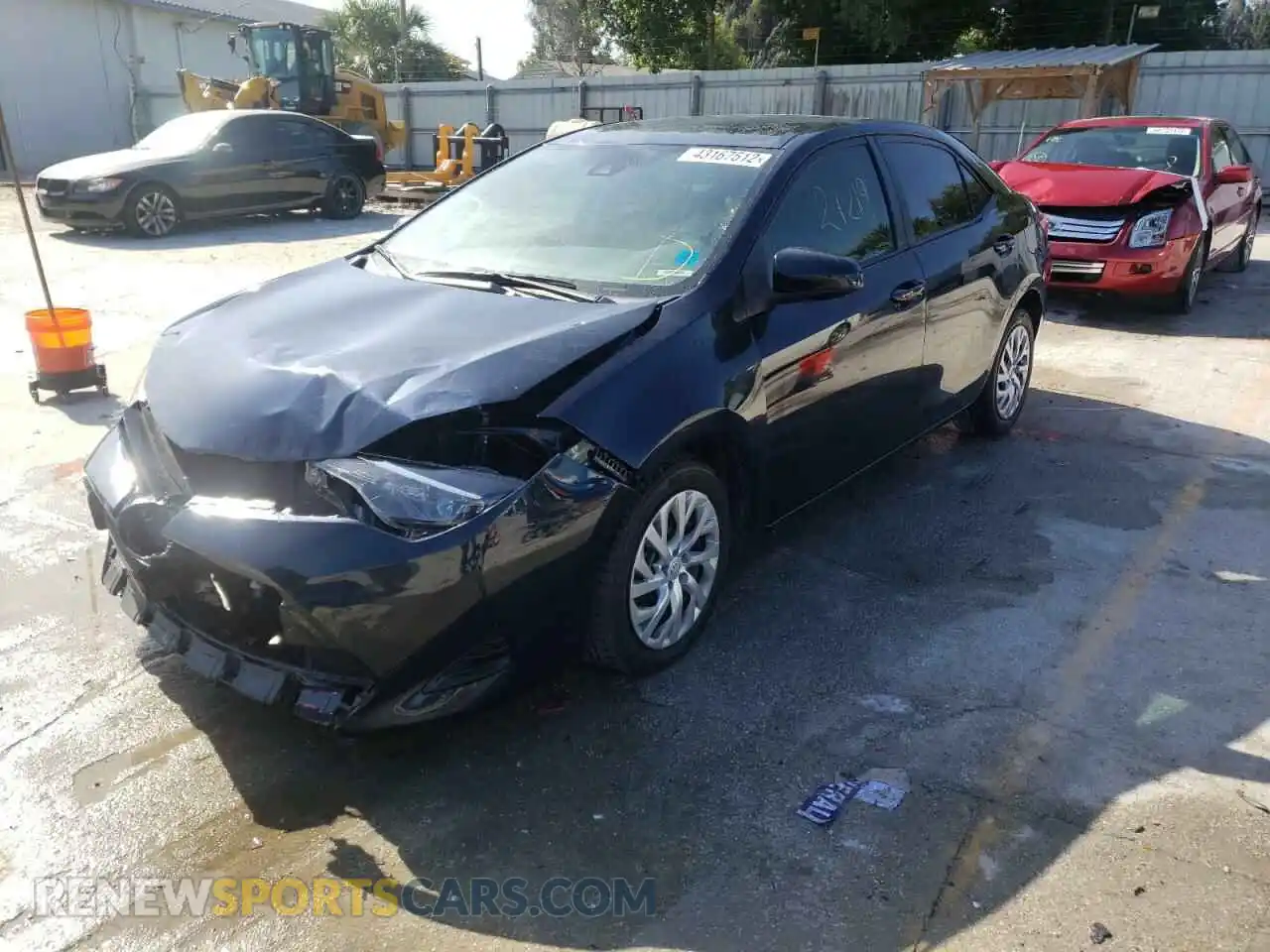 2 Photograph of a damaged car 2T1BURHE4KC211356 TOYOTA COROLLA 2019