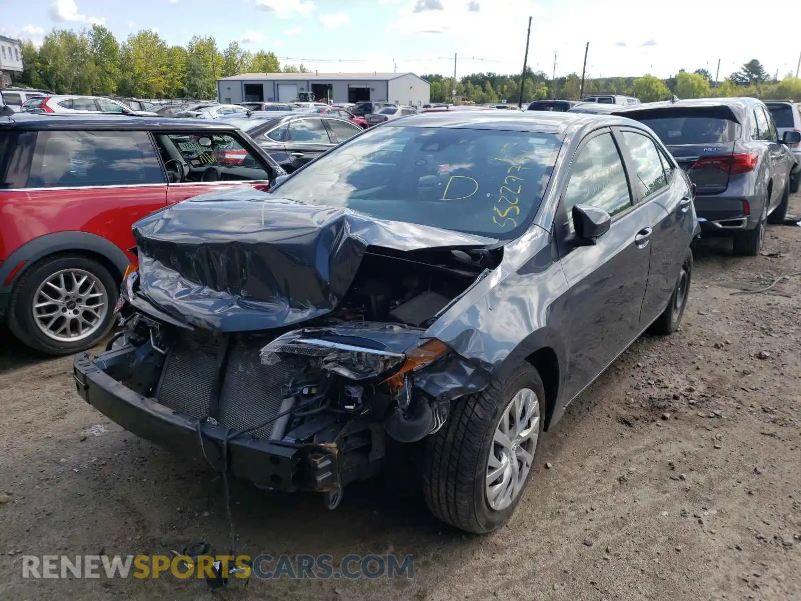 2 fotografías del automóvil dañado 2T1BURHE4KC222664 TOYOTA COROLLA 2019