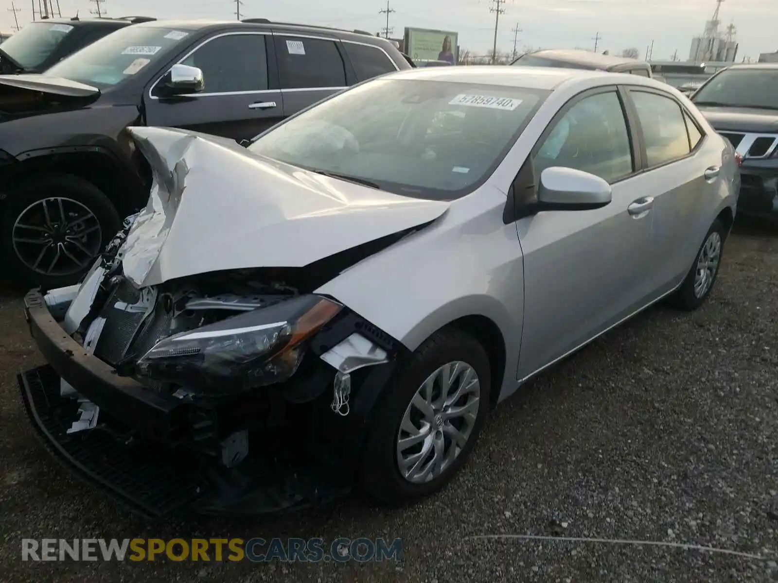 2 Photograph of a damaged car 2T1BURHE4KC237438 TOYOTA COROLLA 2019