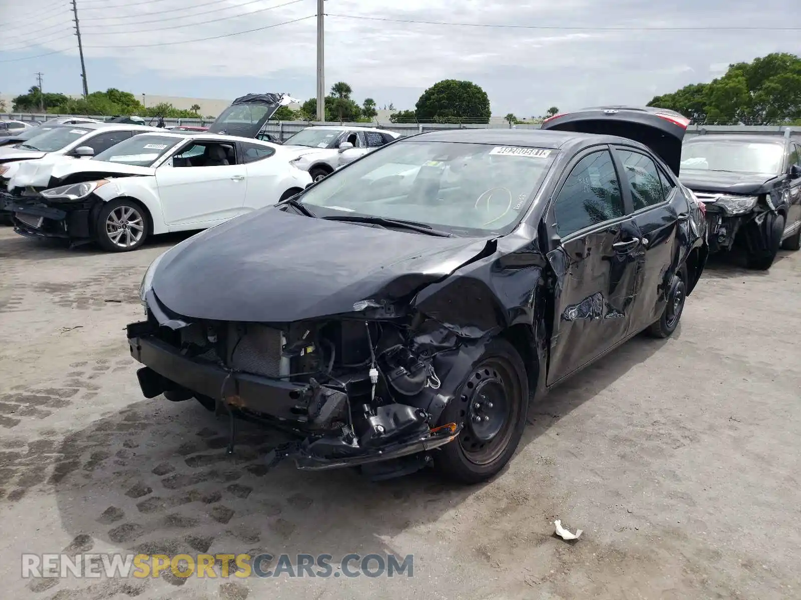 2 Photograph of a damaged car 2T1BURHE4KC238380 TOYOTA COROLLA 2019