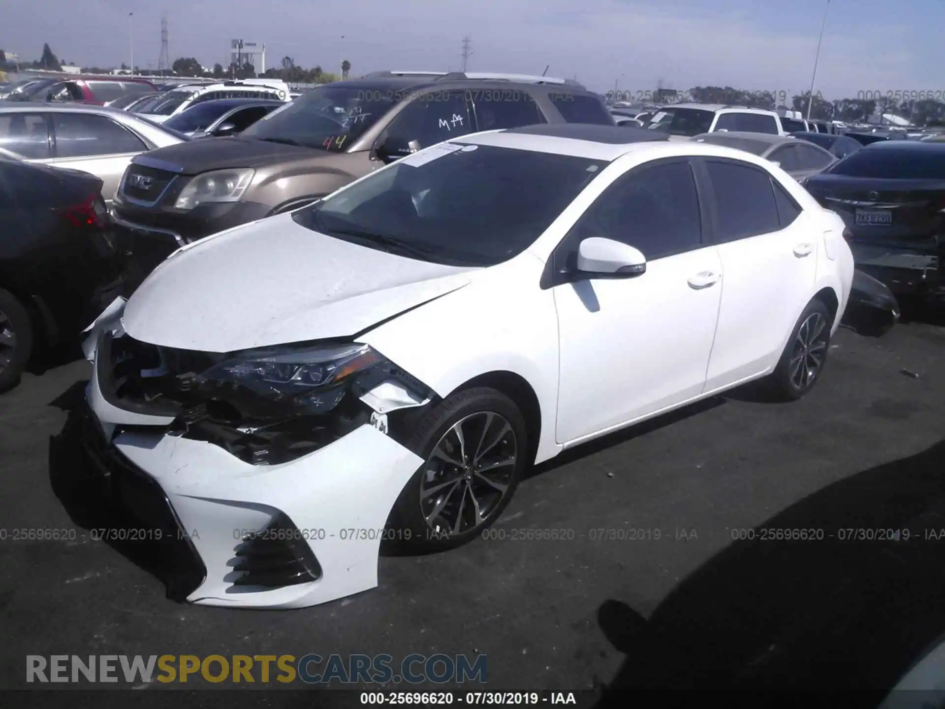 2 Photograph of a damaged car 2T1BURHE5KC127367 TOYOTA COROLLA 2019