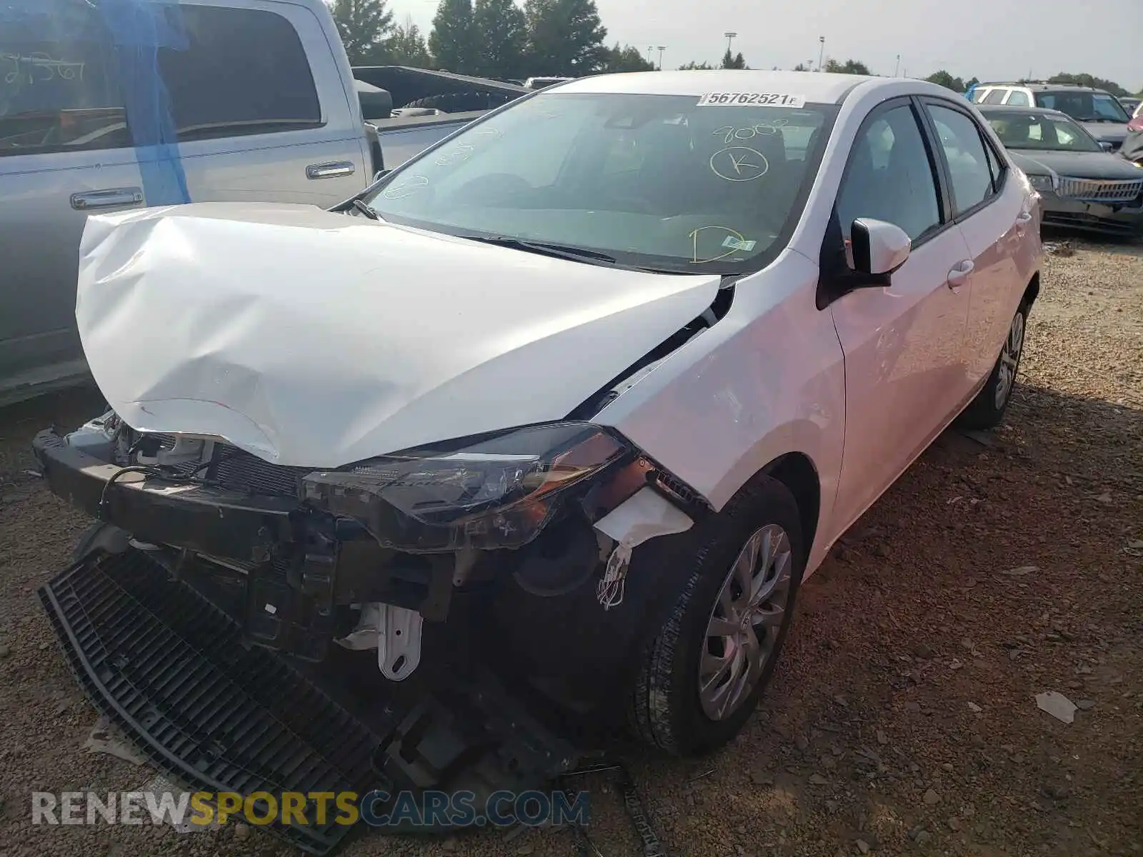 2 Photograph of a damaged car 2T1BURHE5KC128003 TOYOTA COROLLA 2019