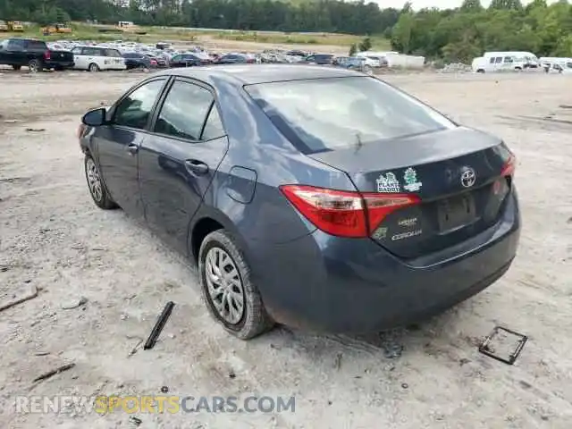 3 Photograph of a damaged car 2T1BURHE5KC137154 TOYOTA COROLLA 2019