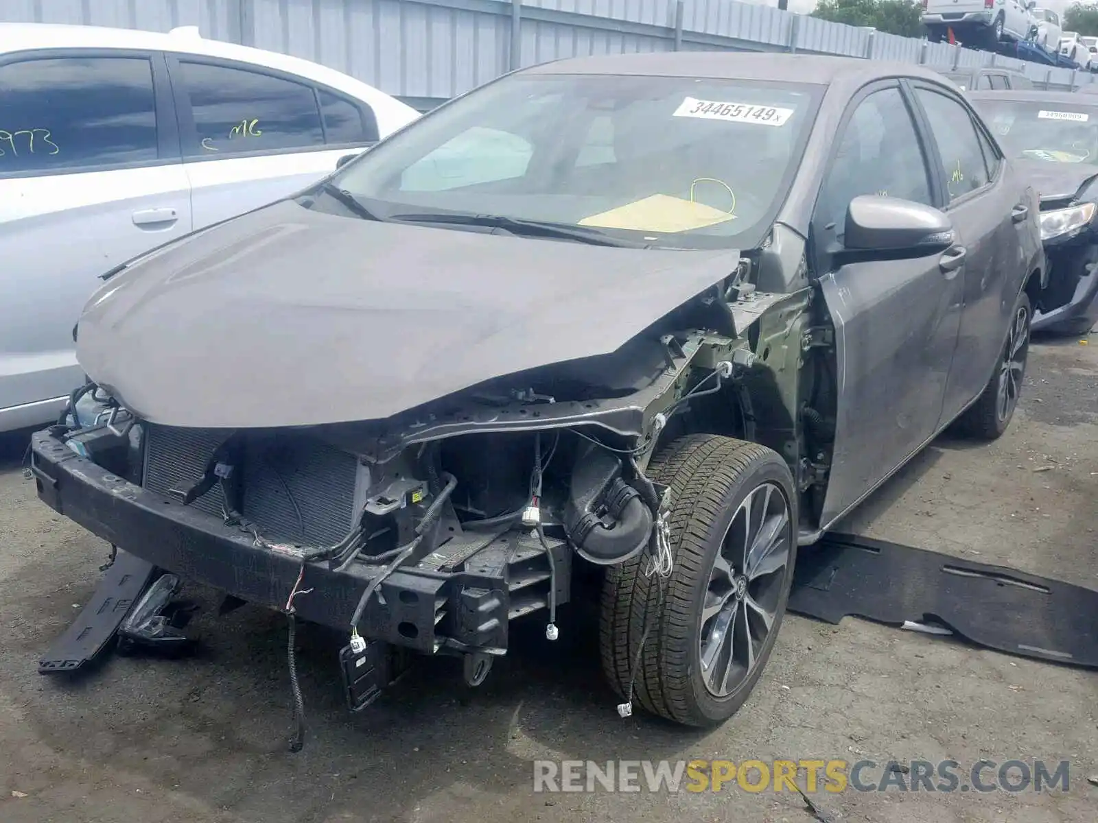 2 Photograph of a damaged car 2T1BURHE5KC164516 TOYOTA COROLLA 2019