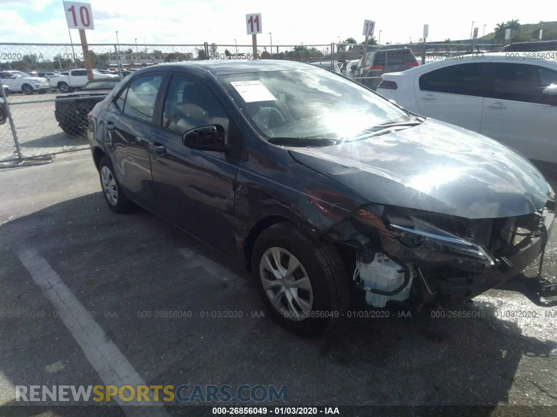 1 Photograph of a damaged car 2T1BURHE5KC182014 TOYOTA COROLLA 2019