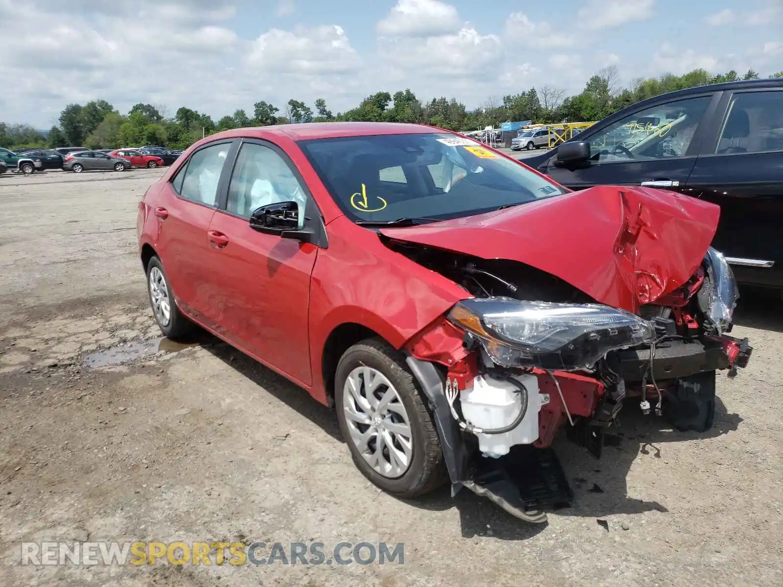 1 Photograph of a damaged car 2T1BURHE5KC192154 TOYOTA COROLLA 2019