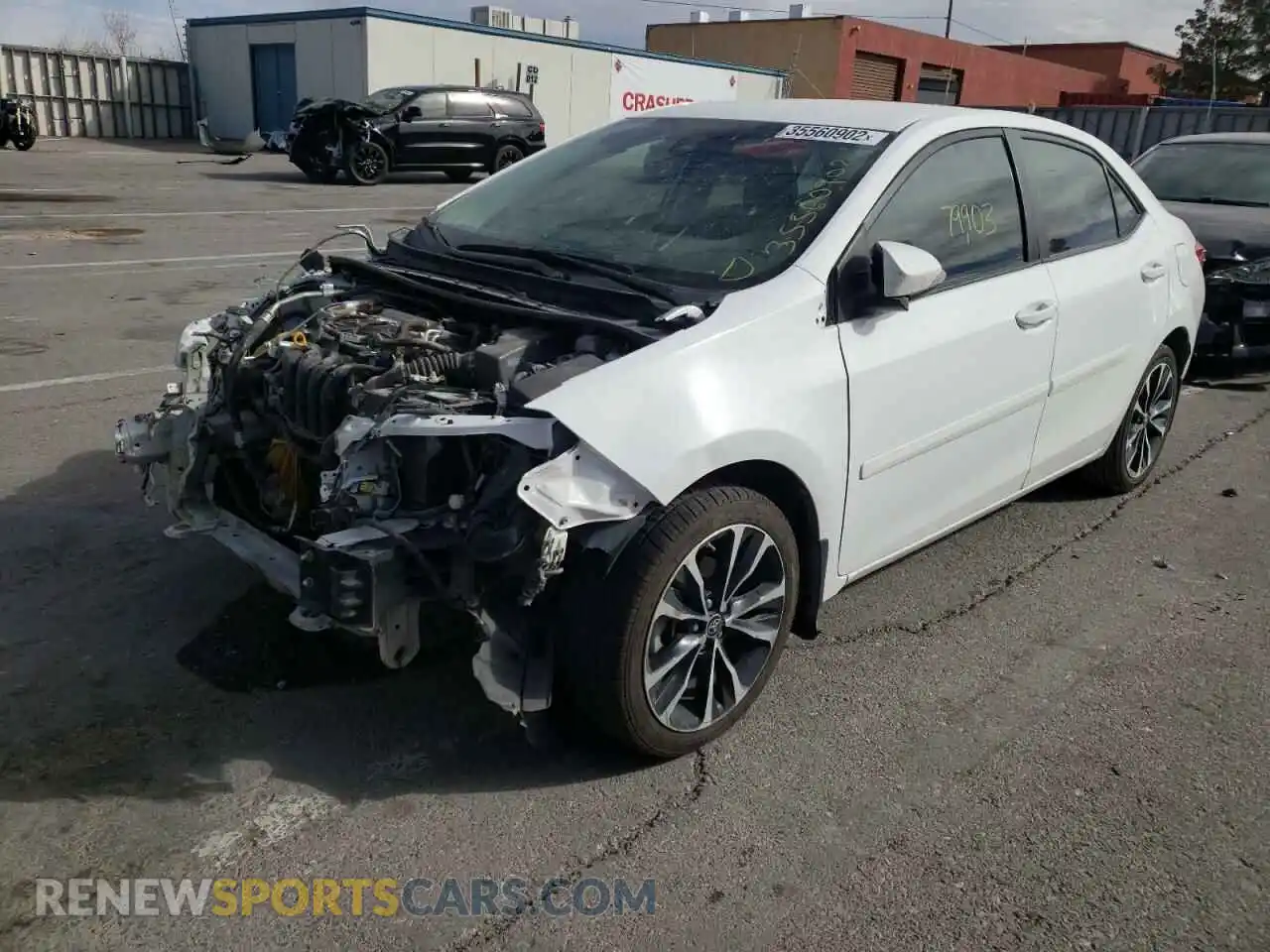 2 Photograph of a damaged car 2T1BURHE5KC211608 TOYOTA COROLLA 2019