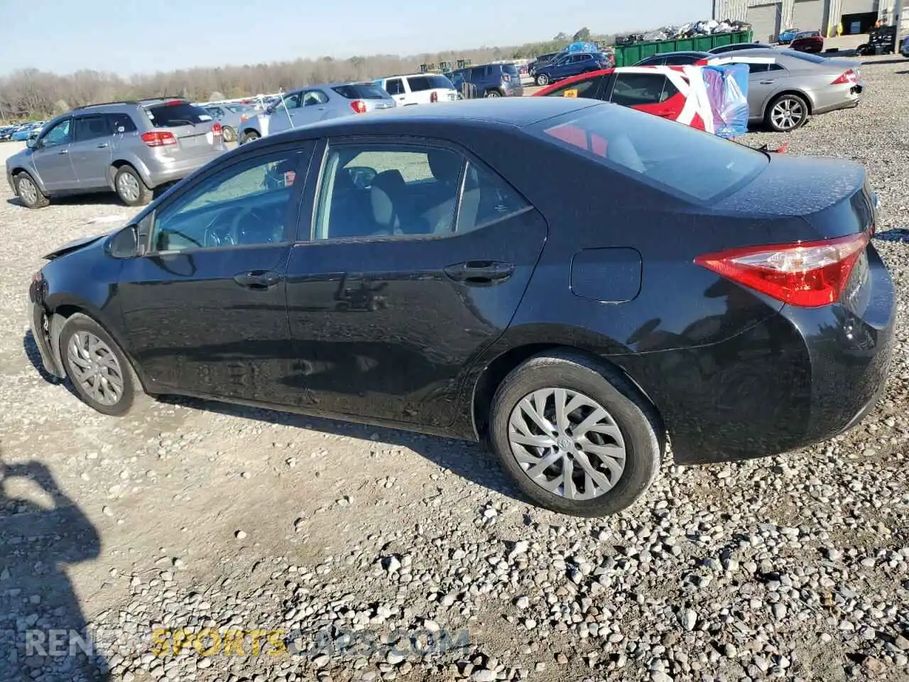 2 Photograph of a damaged car 2T1BURHE5KC219952 TOYOTA COROLLA 2019