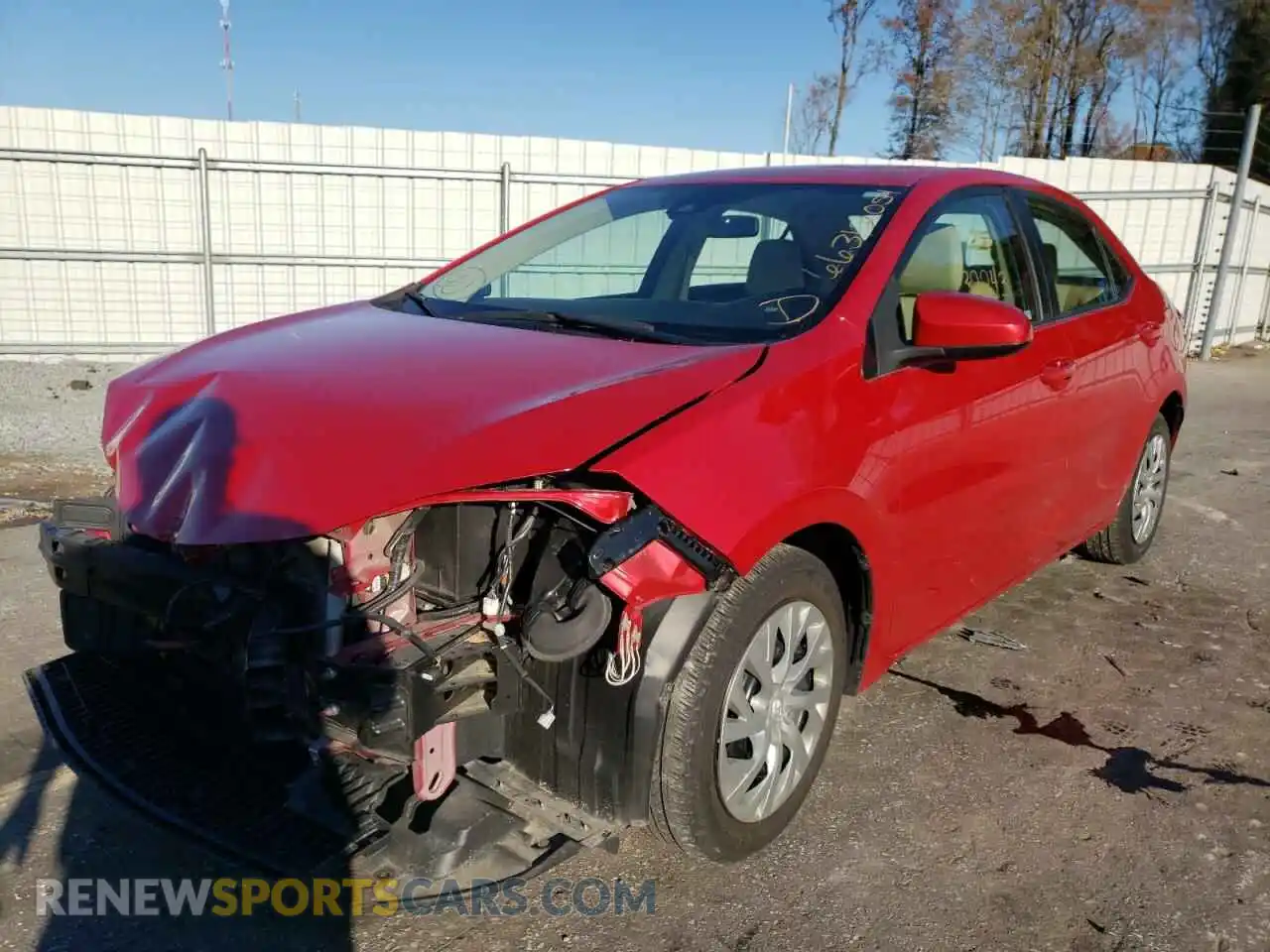 2 Photograph of a damaged car 2T1BURHE5KC222866 TOYOTA COROLLA 2019