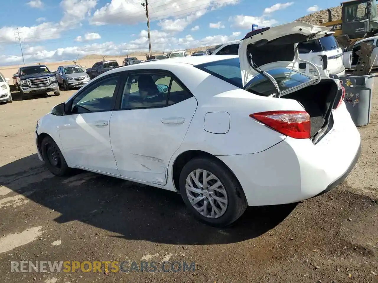 2 Photograph of a damaged car 2T1BURHE5KC236962 TOYOTA COROLLA 2019